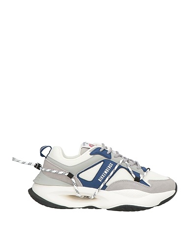 BIKKEMBERGS Sneakers Light grey Textile fibers, Leather, Synthetisches Material