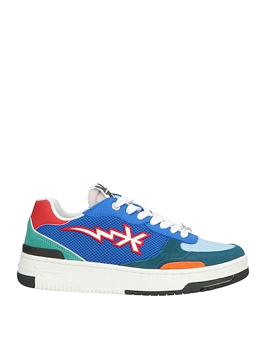 RICHMOND X Sneakers Bright blue Leather, Textile fibres
