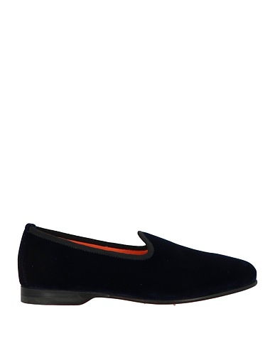 SANTONI Loafers Navy blue Leather