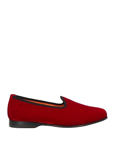 SANTONI Loafers Red Leather