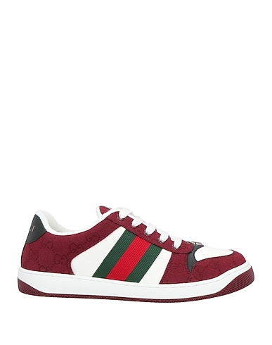GUCCI Sneakers Burgundy Textile fibres