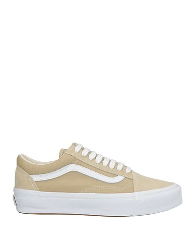 VANS Sneakers Beige Leather, Textile fibres