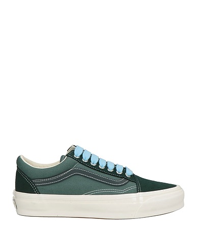 VANS Sneakers Dark green Leather, Textile fibres