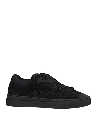 FLÂNEUR Sneakers Black Leather, Textile fibers
