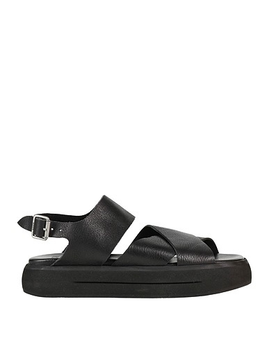 MOMA Sandals Black Leather