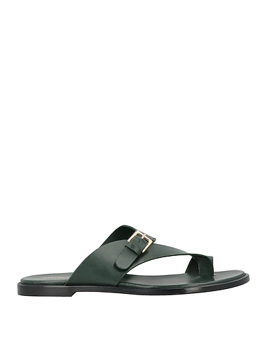 EMPORIO ARMANI Flip flops VERDE SCURO 100% Cow leather