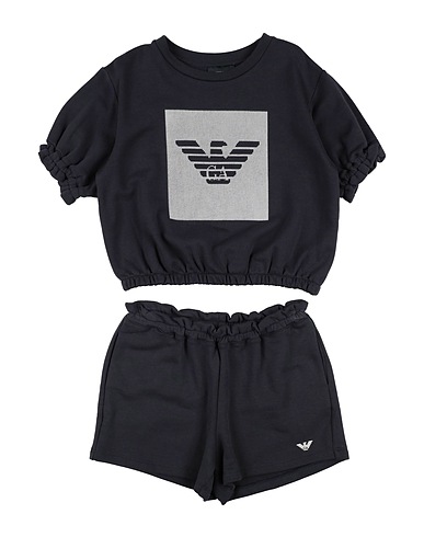EMPORIO ARMANI Completo Bambini Nero 100% Cotone