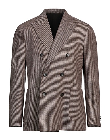 LARDINI Blazer Dark brown 100% Wool