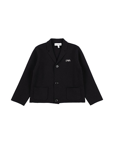 EMPORIO ARMANI Blazer Navy blue 41% Acrylic, 41% Virgin Wool, 15% Polyamide, 3% Elastane