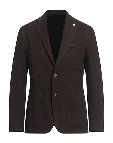 L.B.M. 1911 Blazer Dark brown 49% Cotton, 25% Polyester, 25% Viscose, 1% Elastane