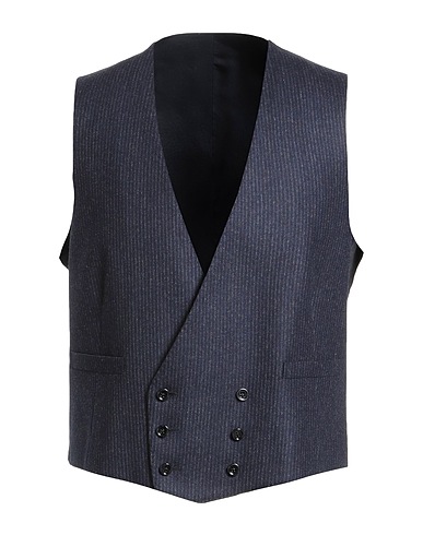 LARDINI Waistcoat Midnight blue 100% Wool
