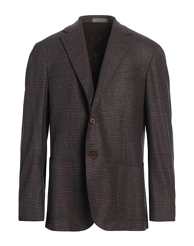 CORNELIANI Blazer Dark brown 93% Virgin Wool, 7% Cashmere