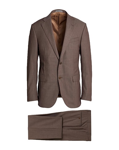 CORNELIANI Suits Taupe 60% Virgin Wool, 40% Cotton