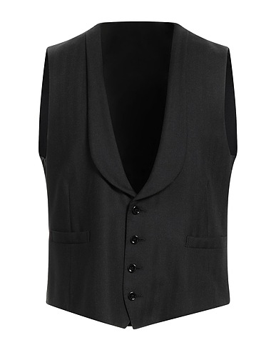 LARDINI Anzugweste Schwarz 100% Kamelwolle