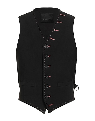 JOHN RICHMOND Suit vest Black 95% Virgin Wool, 5% Lycra®