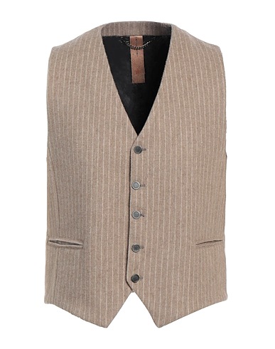 MESSAGERIE Suit vest Beige 68% Wool, 32% Polyester