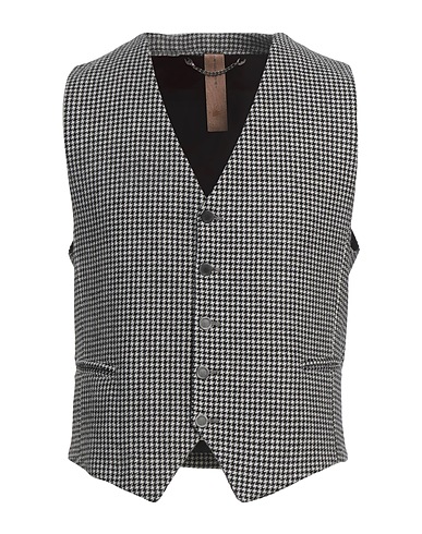 MESSAGERIE Waistcoat Black 50% Wool, 30% Polyester, 20% Cotton