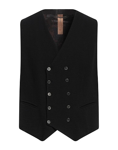 MESSAGERIE Waistcoat PATRIZIO PISCAGLIA Black 53% Cotton, 40% Viscose, 7% Wool