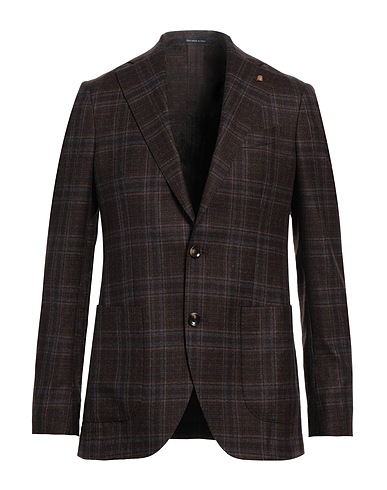 SARTORIA LATORRE Blazer Dark brown 100% Virgin Wool