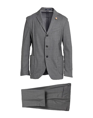 LARDINI Suits Grey 98% Wool, 2% Elastane