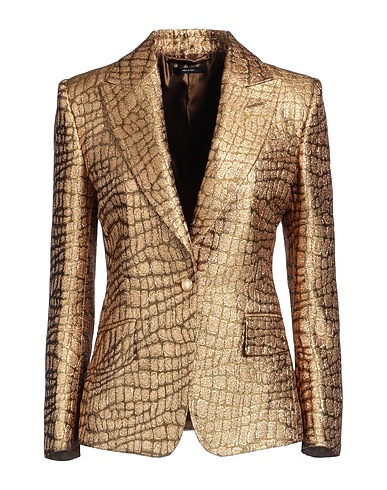 TOM FORD Blazer Gold 45% Acrylic, 41% Acetate, 14% Polyester