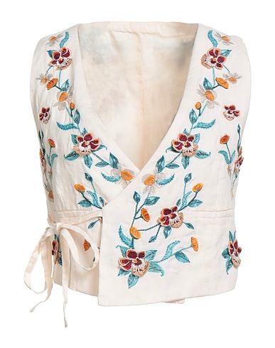 AGUA by AGUA BENDITA Vest White 100% Linen