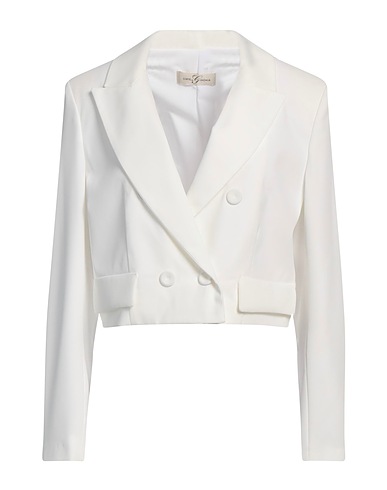 CORTE dei GONZAGA Blazer White 95% Polyester, 5% Elastane