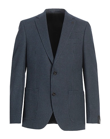 BUGATTI Blazer Navy blue 38% Polyacrylic, 35% Polyester, 22% Wool, 5% Other Fibres
