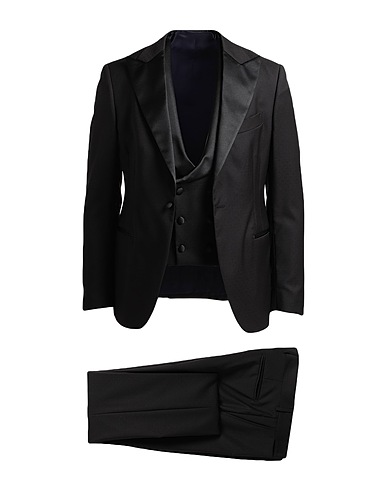 BAGNOLI Sartoria Napoli Suits Black 100% Virgin Wool