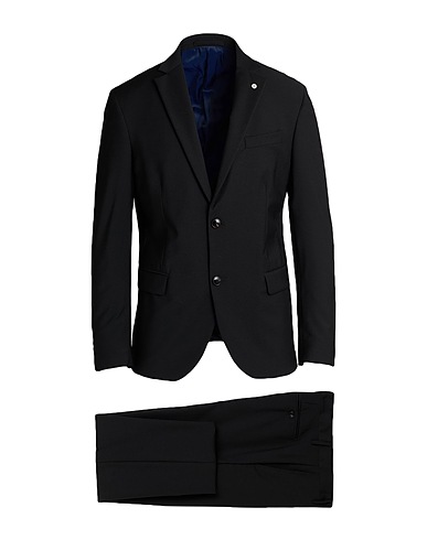 LIU •JO MAN Suits Black 53% Polyester, 43% Wool, 4% Elastane