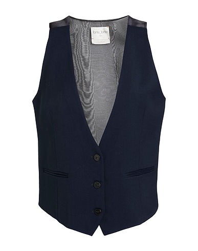 FORTE_FORTE Gilet Blu notte 57% Viscosa, 43% Lana Vergine, Poliestere