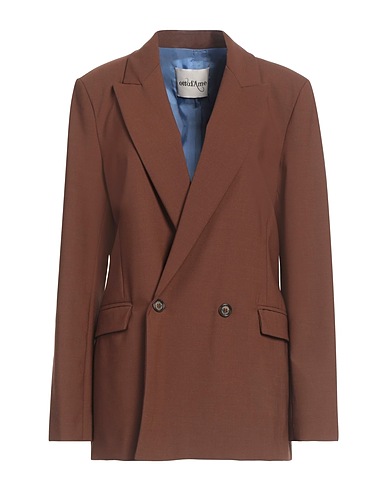 OTTOD'AME Blazer Brown 53% Polyester, 43% Virgin Wool, 4% Elastane