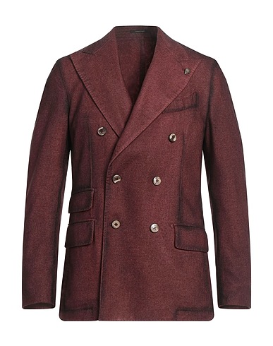 GABRIELE PASINI Blazer Brick red 77% Virgin Wool, 20% Polyester, 3% Cashmere