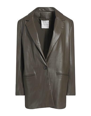 SKILLS & GENES Blazer Military green 100% Polyester, Polyurethane coated