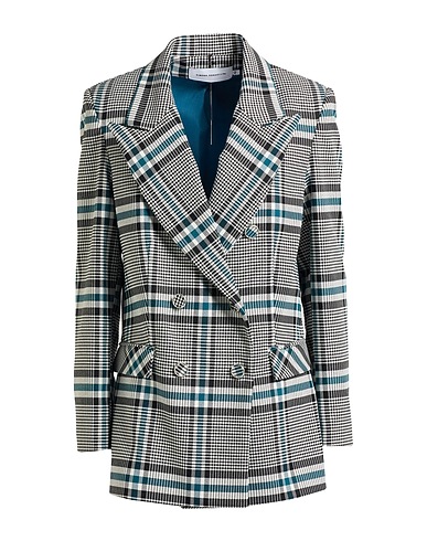 SIMONA CORSELLINI Blazer Dark green 69% Polyester, 29% Viscose, 2% Elastane