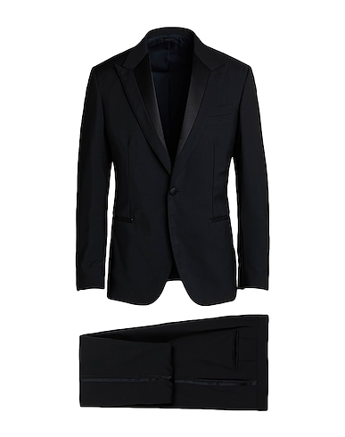 BRIONI Suits Black 84% Virgin Wool, 16% Mohair wool, Silk