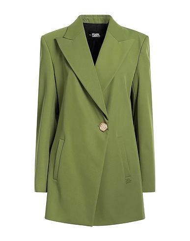 KARL LAGERFELD Blazer Military green 69% Polyester, 24% Viscose, 7% Elastane