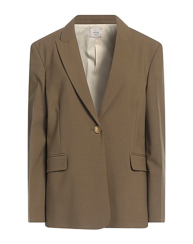 ALYSI Blazer CHOCOLAT Military green 53% Polyester, 43% Virgin Wool, 4% Elastane