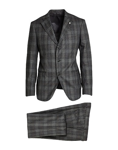 LUIGI BIANCHI Mantova Suits Grey 100% Virgin Wool