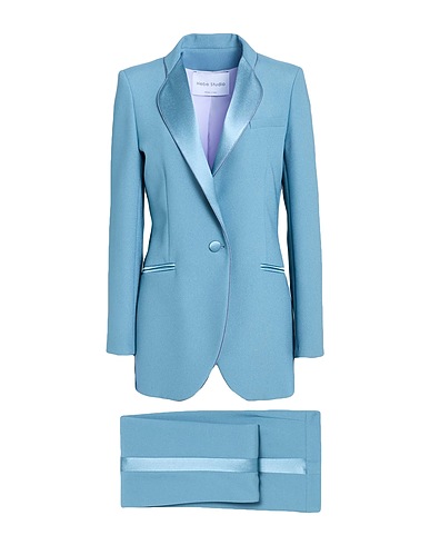 HEBE STUDIO Suit Sky blue 100% Polyester