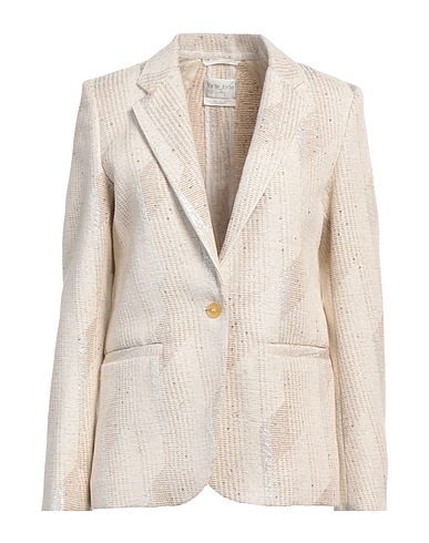 FORTE_FORTE Blazer BEIGE 39% Polyester, 33% Cotton, 10% Viscose, 9% Acrylic, 9% Synthetic fibers