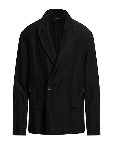 ANDREA YA' AQOV Blazer Black 46% Viscose, 39% Linen, 15% Cotton