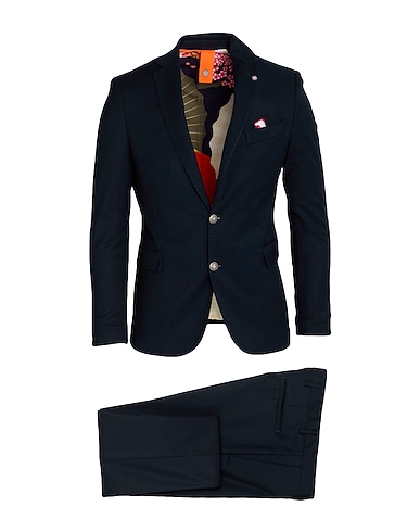 BHARNABA Suits Midnight blue 62% Polyester, 35% Viscose, 3% Elastane
