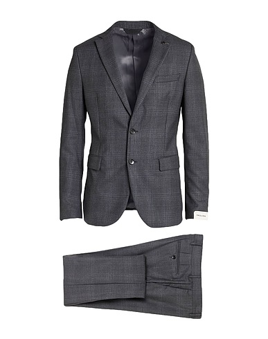 PAOLONI Suits Charcoal 100% Virgin Wool