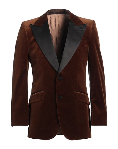 GUCCI Blazer Brown 98% Cotton, 2% Elastane, Silk