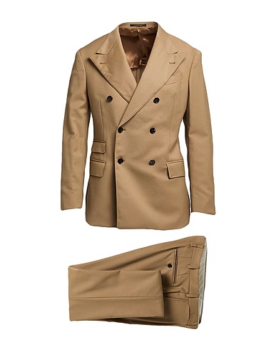 GABRIELE PASINI Suits Camel 99% Virgin Wool, 1% Elastane