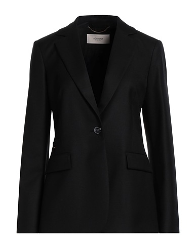 AGNONA Blazer Black 100% Wool, Metal
