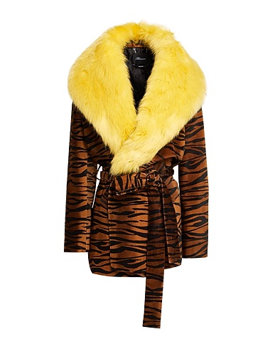 BLUMARINE Coat Brown 100% Cotton, Polyester