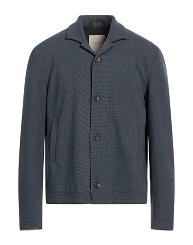 CALVIN KLEIN Jacket Slate blue 90% Polyester, 7% Viscose, 3% Elastane