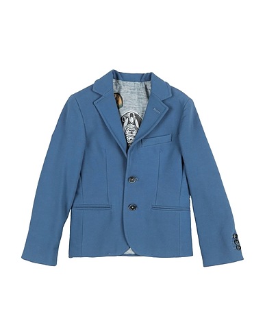 MONNALISA Blazer Slate blue 95% Cotton, 5% Elastane